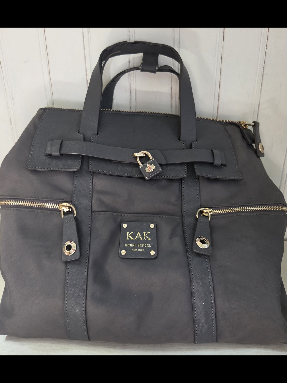 Henri Bendel Grey Convertible Backpack Clutch Crossbody Bag Tote Purse